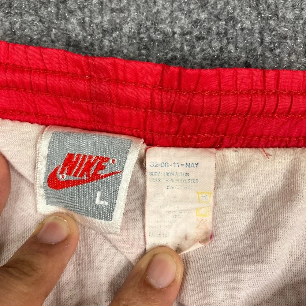 Nike Swim Trunks Mens Size L Red‎ Vintage Nylon Mesh Lined Drawstring